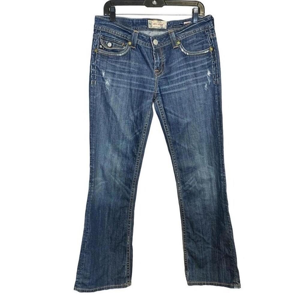 MEK Denim‎ Masonville Low Rise Distressed Structured Bootcut Jeans Size 31/32